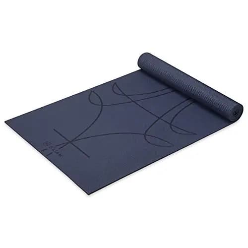 Esterilla de yoga prémium de Gaiam de 6 mm extragruesa antideslizante para todo tipo de yoga, pilates y entrenamientos de suelo (173 cm de largo x 61 cm de ancho x 6 mm de grosor).