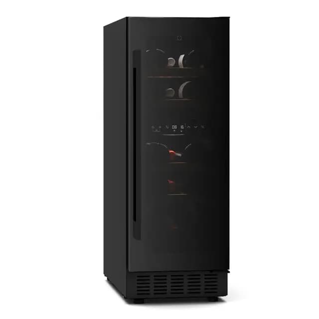 Klarstein Velaire Vinoteca 2 Zonas - 17 Botellas, 5-22°C, LED, Control Táctil, Puerta UV, 41 dB, Estantes Madera, Nevera Vinos, Libre o Empotrable