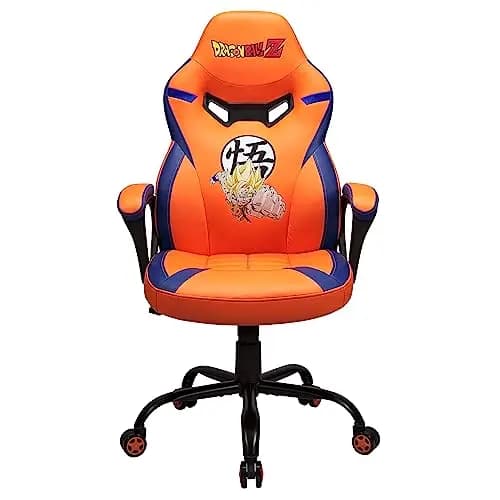 Subsonic - Silla Gaming Dragon Ball para Niños y Adolescentes - Silla de Oficina Ergonómica con Espuma de Alta Densidad, Mecanismo Basculante y Cómodos Reposabrazos - Altura Ajustable - Naranja
