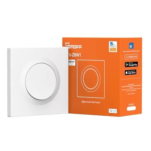 SONOFF Fusion Orb-ZBW1(ZBMINIR2-E) Interruptor Inteligente Zigbee 3.0 de Pared, 1 Gang, Funciona con Alexa, Google Home y Home Assistant, Automatización del Hogar, Carga de 10A