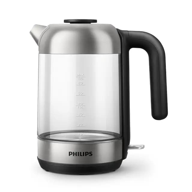 Philips Series 5000 Hervidora de Crista, 1,7 L Tapa Desmontable, Indicador luminoso Azul, Rellenado Fácil, Indicador de Una Taza, Filtro de Micromalla (HD9339/80)