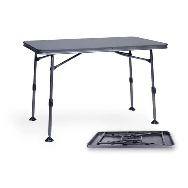 BERGER Molveno Mesa de camping | Mesa plegable de aluminio regulable en altura 115 x 70 cm, mesa de camping plegable, mesa de camping mesa de jardín plegable | mesa plegable para balcón, mesa de