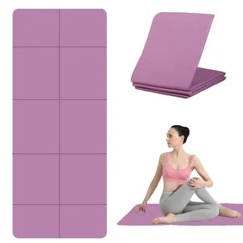 Tapete Yoga - Esterilla Yoga - Colchoneta Plegable - Colchoneta Gimnasia - Yoga Mat TPE 183x61cm, 5mm Antideslizante para Pilates y Viajes