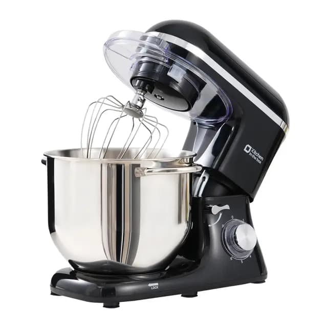 Kitchen in the box Batidora Amasadora Profesional 7.5L, Amasadora de Pan 1400W, Robot de Cocina para Uso Intensivo con Batidor, Gancho y Varillas