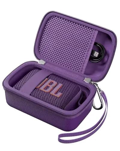 ProCase Funda Rígida para JBL GO 4 / GO 3 / GO 3 Eco/GO 3 Ultra, Estuche de Viaje Portátil para Altavoz Bluetooth, Bolsa de Transporte Antigolpes y Antiarañazos - Púrpura