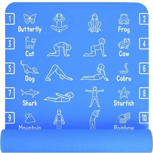 Plyopic Esterilla de Yoga para Niños – Colchoneta de Ejercicio TPE Ligera y Antideslizante - 6mm. Estera Ideal para Niños Pequeños y Niños (3 a 12 Años)