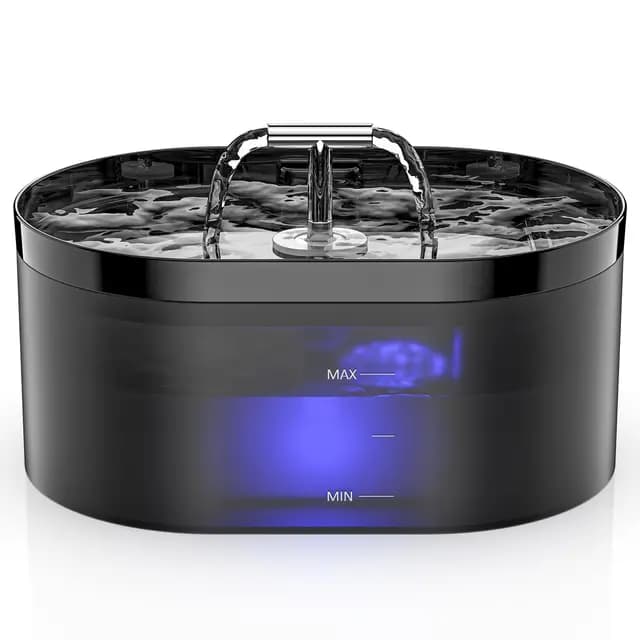 Fuente automática para Gatos, 2,2 l, con Bomba ultrasilenciosa, Filtro de carbón Activo, para Interiores, para Gatos, Perros y Otros Animales