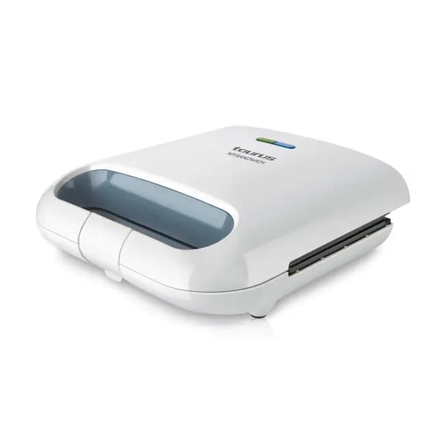 Taurus - Sandwichera eléctrica Mysandwich | 800W | 2 Placas cuadradas para hacer 2 sándwiches a la vez | Sellado perfecto | Indicadores de funcionamiento | Placas con recubrimiento antiadherente