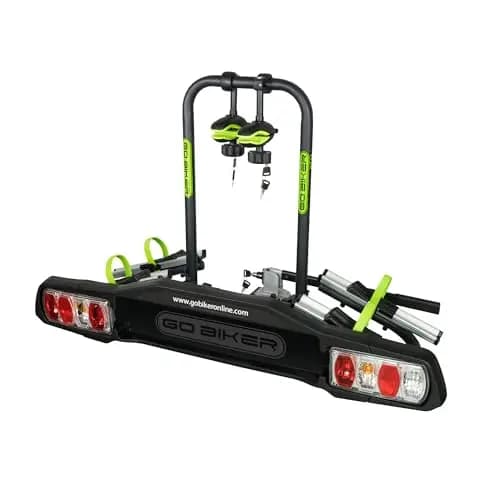 Portabicicletas Beat para 2 Bicicletas Bola de Remolque antirrobo, 15kg x Carril, chasis de Acero/Aluminio, Brazos Ajustables Todo Tipo de Bicicletas, Doble Cierre de Seguridad, 13 a 7 Pines