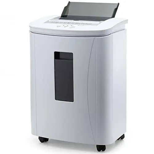 iOCHOW 150 Hojas Trituradora de Papel Automática: P-4 Nivel Microcorte de Trituradora, 30 Minutos Comercial Silenciosa Destructora de Papel, Gran Capacidad con Papelera Extraíble de 25L