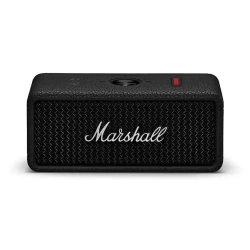 Marshall Emberton III Altavoces Bluetooth portátiles, inalámbricos, Emparejables, IP67 Resistentes al Polvo y al Agua, más de 32 Horas de Tiempo de reproducción - Negro y Plata