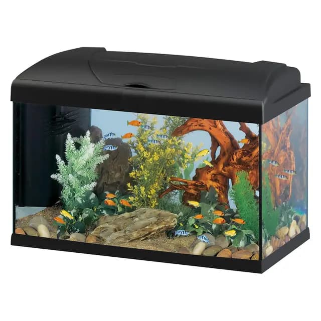 Hydor Acuario 60 litros para Peces Tropicales o de Agua Dulce, Incluye: Lámpara LED, Filtro Interno 3 Etapas para Agua cristalina, Calentador, 60 x 31,5 x h 39,5 cm Negro
