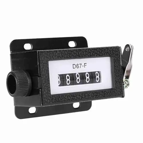 Contador de 5 Dígitos, Contador de Pacas para Empacadora, Contadores, Tapetes de Juego y Accesorios de Juego Perilla Giratoria Reiniciable Manual de Mano Contador de Conteo Negro