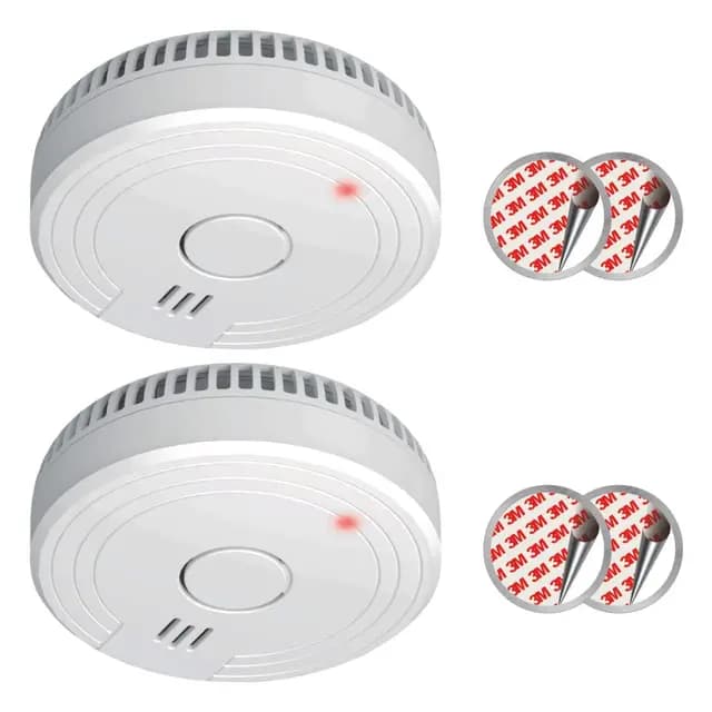 ELRO FS1805 | Juego de 2 Detectores de Humo | Kit de Montaje Magnético | Batería de 5 Años | Cumple con la Norma Europea EN14604 | Blanco | Set de 2