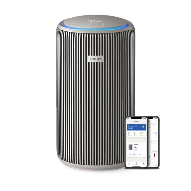 Philips PureProtect Serie 3200: Purificador de aire inteligente, HEPA y filtro de carbón activo, CADR 500 m³/h para 130 m², ultrasilencioso, captura el 99,97% de alérgenos, App conectada (AC3210/12)