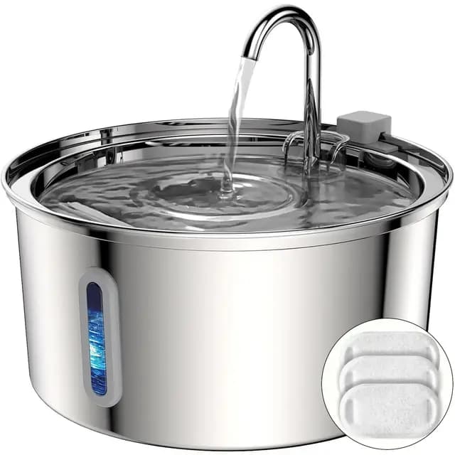 tomxcute fuente para gatos 3,2l acero
