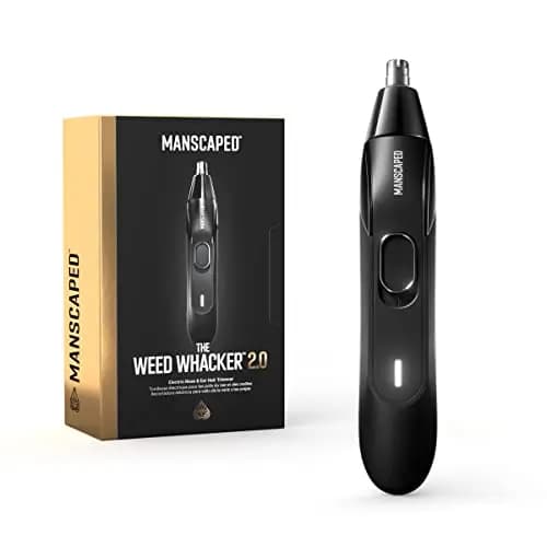 MANSCAPED® Weed Whacker® 2.0 Recortadora para nariz y orejas - Herramienta de precisión, 7.000 RPM, batería recargable, Seco/Mojado, Limpieza fácil, Cuchilla reemplazable de acero inoxidable mejorada