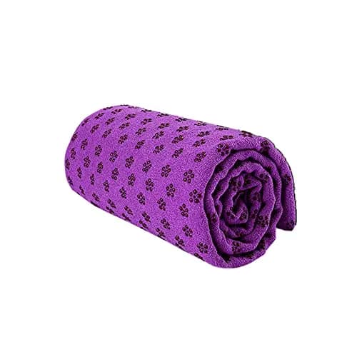 Morbuy Toalla de Yoga Antideslizante, Esterilla Plegable para Viajes, Secado Rápido, Microfibra (183x63cm, Púrpura Clásico)
