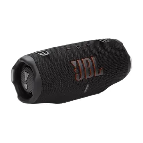 JBL Charge 6, Altavoz Bluetooth portátil inalámbrico, 28h de batería, Resistencia al Agua IP68, a Prueba de Polvo y caídas, Sonido JBL Pro con AI Sound Boost, Compatible con Auracast, Negro