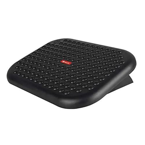 NGS Footnest – Reposapiés Ergonómico con Altura Ajustable, Inclinación de 0° a 15°, Base Antideslizante, Superficie Masajeadora, para Oficina y Teletrabajo