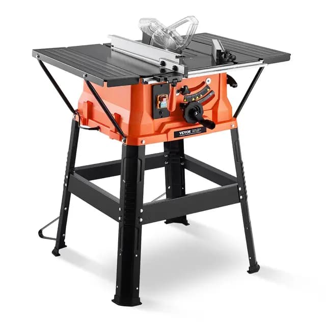 VEVOR Sierra de Mesa de 945 x 850 x 1060 mm con Soporte y Hoja de Sierra de 24 Dientes, Capacidad Máxima de Corte de 200 mm, Velocidad de Corte de 4800 RPM para Carpintería y Fabricación de Muebles