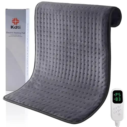 Manta Eléctrica, 40×80CM Almohadilla Térmica Eléctrica con Apagado Automático de 3 Horas y 6 Niveles de Temperatura, Esterilla Electrica para Espalda, Hombro, Lumbar, Lavable a Máquina