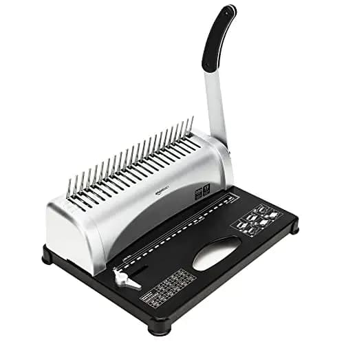 Amazon Basics Encuadernadora de canutillo, Gris