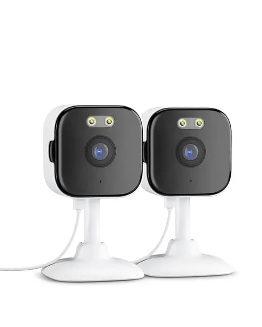 ANBIUX 2K Camara Vigilancia WiFi Interior,Camaras Vigilancia Domicilio WiFi,2.4G,Mini Camara,Visión Nocturna Color,Audio Bidireccional,Detección Humana,Alarma,USB,IP66