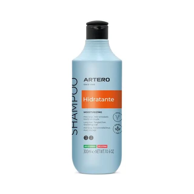 Artero Hidratante. Champú para Perros. Gran hidratación. Ideal para Perros Yorkshire Terrier, Bichón Maltés, para Mascotas de Pelo Largo y/o pelajes Secos o deteriorados. con Biotina. 300 ml