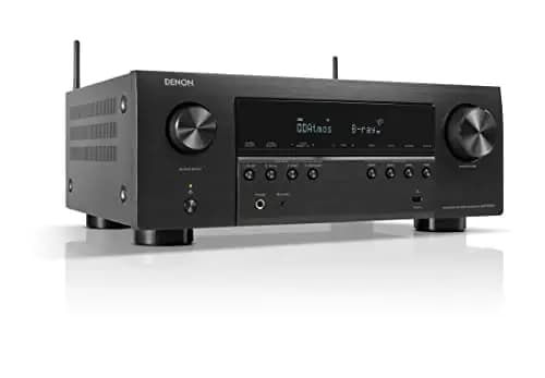 DENON Receptor AV De 7.2 Canales con Dolby Atmos, DTS X, 6 Entradas y 2 Salidas Hdmi, 8K Hdmi, Bluetooth, WLAN, Airplay 2, Heos Multiroom, Compatible con Alexa, Color Negro