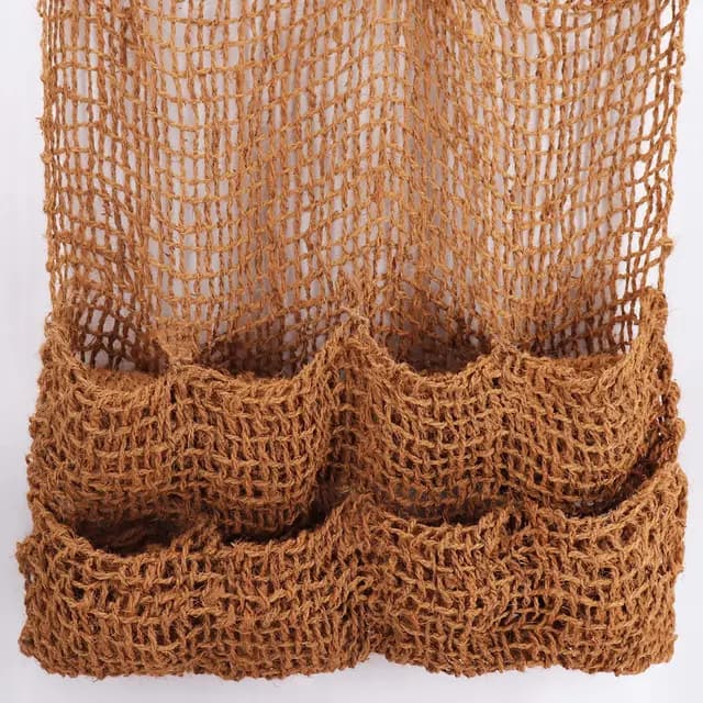 Aquagart 1 Bolsa de Coco para Plantas, Esterilla de Coco para Estanque, Esterilla para Plantar 100 x 100 cm, con 8 Bolsillos para Estanque, 700 g,