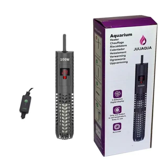 JULIAQUA - Calentador para Acuario Calentador de Acuario ecológica Ajustable 50 W/100 W/200 W/300 W/500 W(100 W)