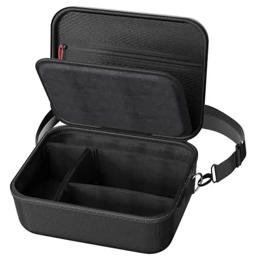 ProCase Funda Rígida para Cámaras DSLR/SLR/Mirrorless, Compatible con Nikon D7500, Canon EOS 2000D/4000D/250D/R50/R100, Sony Alpha 7 III, Estuche Acolchado con Bandolera y Separador -Negro
