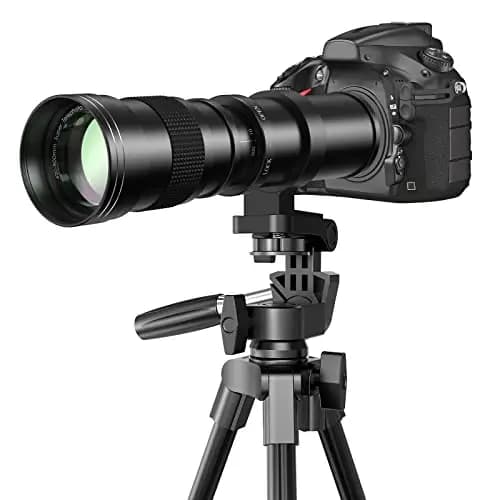 Lightdow 420-800mm f/8.3-16 Teleobjetivo para Canon EF, Enfoque Manual Zoom Lente para Canon EOS Rebel SL2 SL1 T8i T7 850D 800D 750D 4000D 2000D1300D 90D 77D 6D 5D 1D Cámaras Réflex DSLR