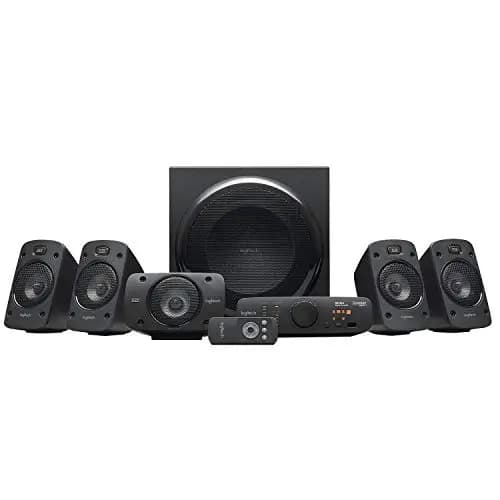 Logitech Z906 5.1 Sistema de Altavoces Sonido Envolvente THX, Certificado Dolby and DTS, 1000 W de Pico, Multi-Dispositivos, Entradas Audio Múltiples, Enchufe UK, PC, PS4, Xbox, TV - Negro