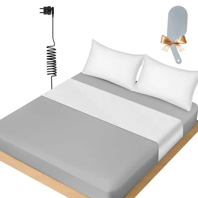 panthem Sábana equilibrante universal con cable de tierra para la cama - Algodón orgánico con fibra de plata para un mejor sueño, 265x60 cm Sábana de tierra, Sábana de cama con cable de tierra Hoja de