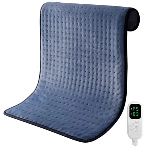 Manta Eléctrica, 40 x 80 CM Almohadilla Térmica Eléctrica para Espalda, Lumbar, Pierna, con Función de Apagado Automático y 6 Niveles de Temperatura, Lavable a Máquina Esterilla Electrica