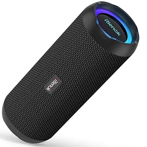 RIENOK Altavoz Bluetooth 5.3 30W Altavoz Inalámbrico Portátil Impermeable IPX7, Bass, Sonido Estéreo, Apoya Micro SD AUX