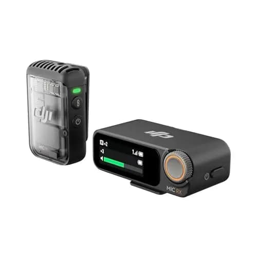 dji Mic 2 (1 TX+1 RX), micrófono inalámbrico con cancelación de Ruido Inteligente, grabación Interna Flotante de 32 bits, Sonido optimizado, 250m de Alcance, micrófono para iPhone y Android