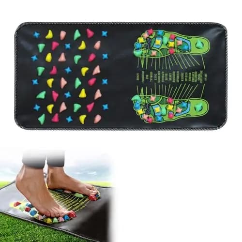 Esterilla de reflexología, Relax Foot Stone Road para Masaje, Ajustable Masaje de Pies Almohadilla de Piedra de Acupuntura Adoquines Masaje de Pies para Baño Dormitorio