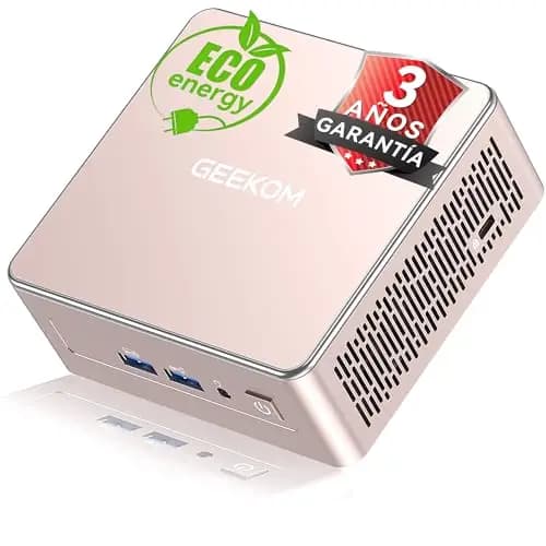 GEEKOM A5 Mini PC con AMD Ryzen 5 7430U, 16GB RAM (DDR Ampliable, No LPDDR Bloqueada)+ 512GB SSD | 3 Años de Garantía | Mini Ordenador Windows 11 Pro | 6×USB |LAN 2.5Gbps|Lector SD| Ideal para Oficina