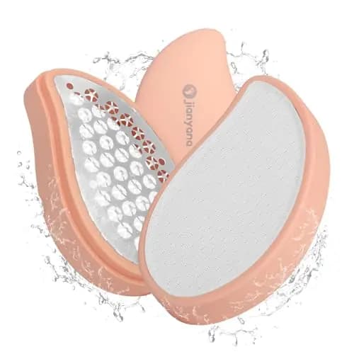 Jianyana Pedicura, 2 In 1 Lima Pies Lima De Pies y Removedor de Callos de Nanovidrio piedra pomez para pies Durezas Profesional Pedicura Manual En Casa (Rosa)