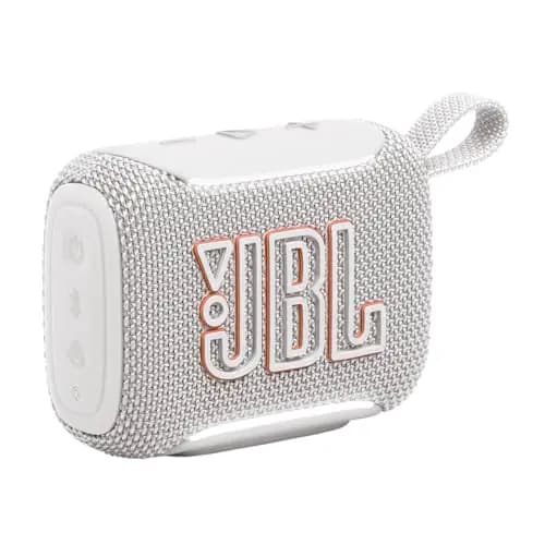JBL GO 5 Altavoz Bluetooth ultraportátil con Sonido Big JBL Pro y Graves Fuertes, emparejamiento AirTouch, diseño Impermeable y Tiempo de reproducción de 10 Horas, Color Blanco