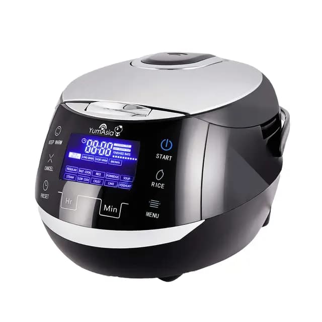 Yum Asia Sakura Olla arrocera con cuenco de cerámica y lógica difusa avanzada (8 tazas, 1,5 litros) 6 funciones de cocción de arroz, 6 funciones de multicocina, pantalla LED Motouch, 220-240V EU