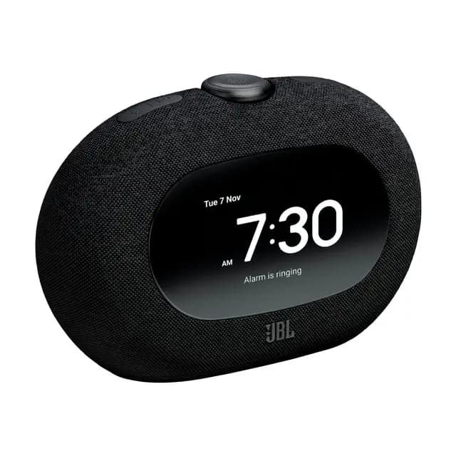 JBL Horizon 3 Altavoz Radio Despertador Bluetooth con Dab/Dab+/FM, Sonido Pro, Alarma Amanecer, luz Ambiental, USB‑C, Negro