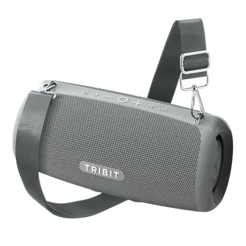 Tribit StormBox Lava Altavoz Bluetooth, Altavoz Inalámbrico Portátil de 80 W, 24 Horas de reproducción, IP67, Bluetooth 5.4, EQ Personalizado, XBass y TWS para Camping, Playa, Fiestas y Exteriores