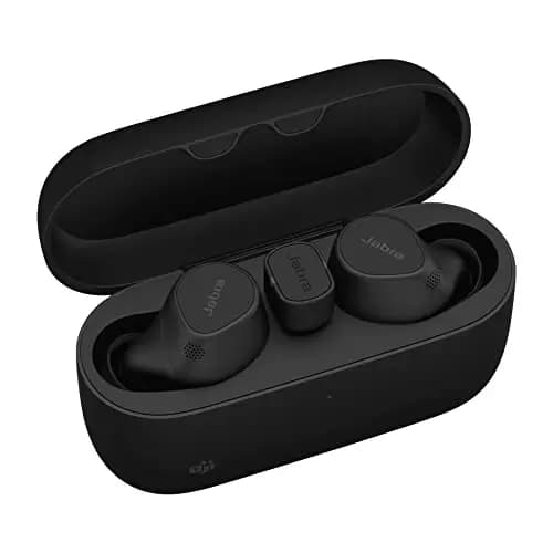 Jabra Evolve2 Buds, Auriculares Bluetooth Intraaurales Inalámbricos, Cancelación Activa de Ruido y Tecnología MultiSensor con 4 Micrófonos, Certificados para MS Teams, Negro