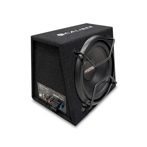 Caliber BC112SA - Subwoofer para Coche (Altavoz de subgraves (subwoofer) con Caja acústica, 600 W, 4 Ω, 30,5 cm (12"), Encerrado, 395 mm), Gris