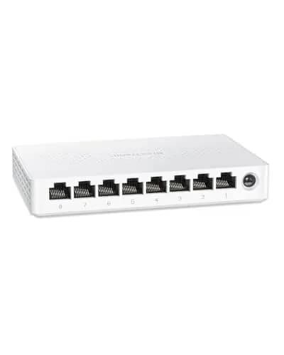 BrosTrend 2,5Gb Switch Ethernet 8 Puertos, Gigabit Switch de red 2.5Gb sin Ventilador, no Gestionado Hub RJ45 para PC, Videoconsola, NAS, Plug & Play, Montaje en Escritorio o Muro, Vida ÚTI Protección