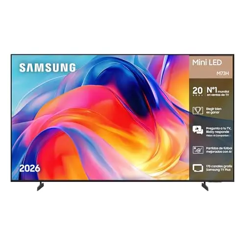 Samsung TV 43 Pulgadas Mini LED M73H 4K Smart TV con Vision AI Companion, Modo AI Fútbol TV Plus, Deportes, Cine y Gaming